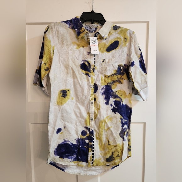 Emil Rutenberg short sleeve blouse.  Size 2. Nwt - Picture 1 of 2